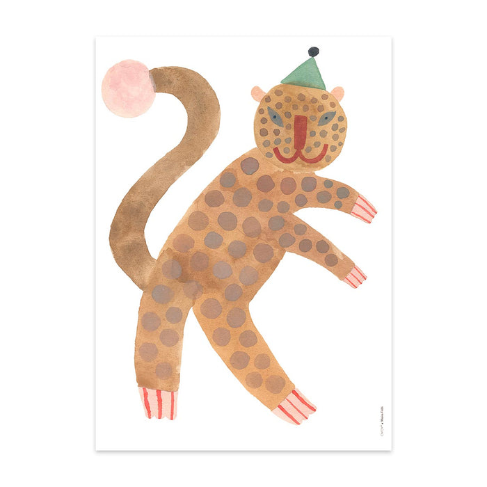 Poster 50x70 - Standing Leopard Elvis - Moira Frith - Multi par OYOY Living Design - New in | Jourès