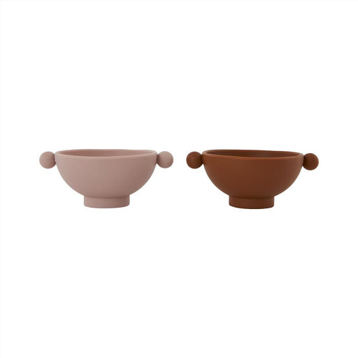 Tiny Inka Bowl - Set of 2 - Caramel / Rose par OYOY Living Design - OYOY Mini | Jourès