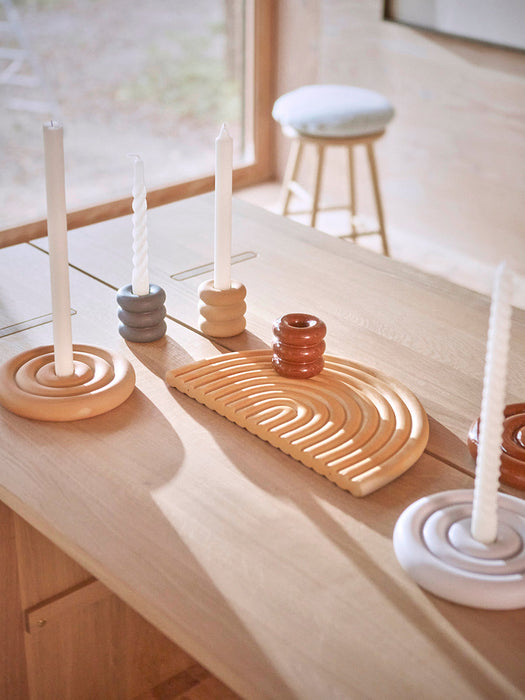 Savi Ceramic Candleholder - High - Nutmeg par OYOY Living Design - OYOY Mini | Jourès