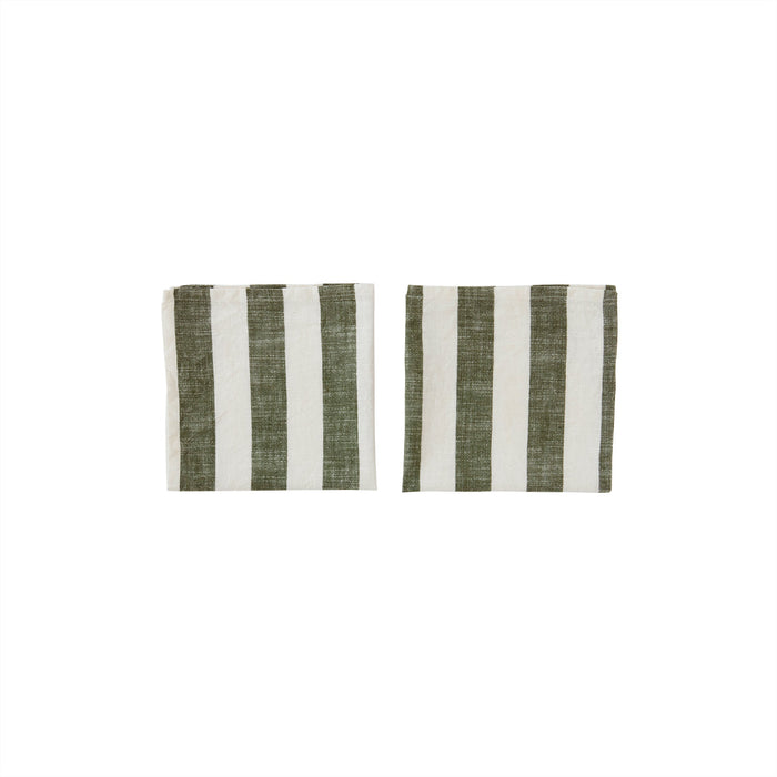 Striped Napkin - Pack of 2 - Olive par OYOY Living Design - The Canada Day Sale - 15% Off Storewide* | Jourès