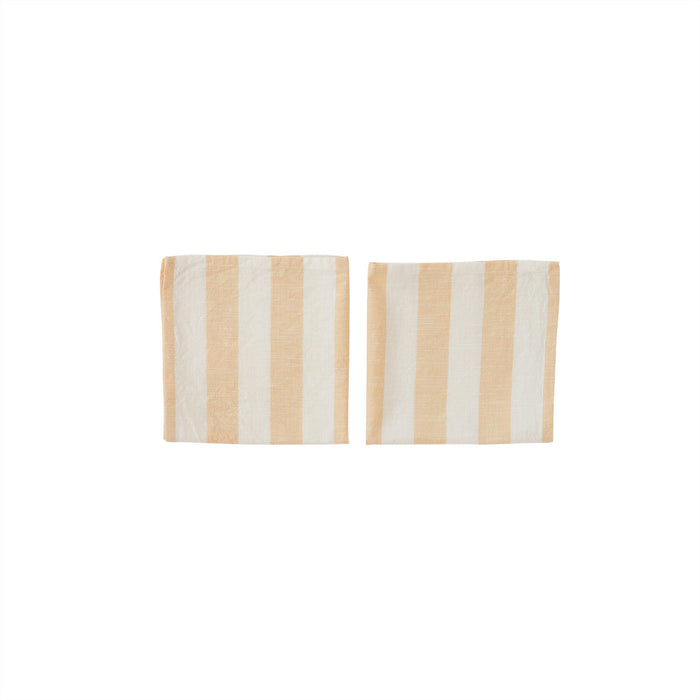 Striped Napkin Vanilla - Pack of 2 - H45 x W45 cm par OYOY Living Design - The Canada Day Sale - 15% Off Storewide* | Jourès