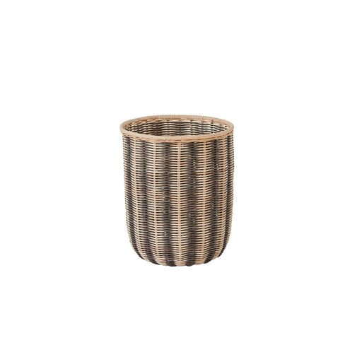 Striped Storage Basket - Nature / Black par OYOY Living Design - Gifts $100 and more | Jourès