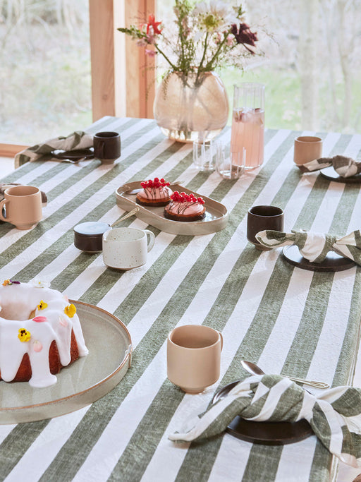 Striped Tablecloth - 200x140 cm - Olive par OYOY Living Design - $100 et plus | Jourès