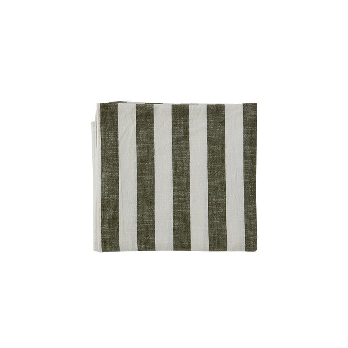 Striped Tablecloth - 260x140 cm - Olive par OYOY Living Design - OYOY Mini | Jourès