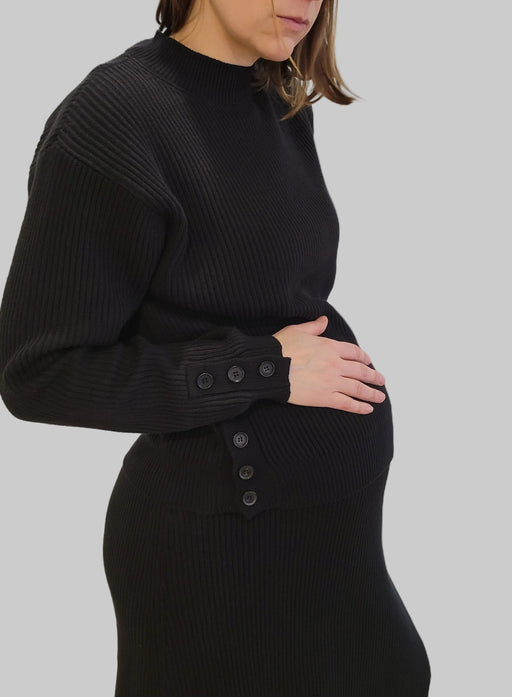 Carla - Jupe de maternité noire par Solveig - Breast Milk Pumps & Accessories | Jourès