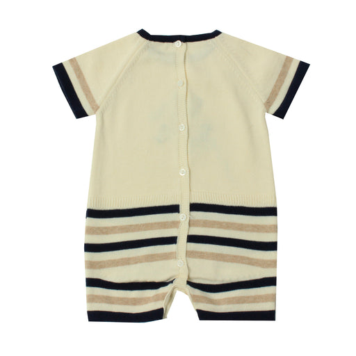 Newborn Cotton organic Romper - 1m to 12m - Beige par Dr.Kid - Bodysuits, Rompers & One-piece suits | Jourès