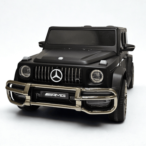 24V Exclusive Matte Black Mercedes Benz G63 2-Seater 4x4 Kids' Ride-on SUV W/ EVA Wheels, Leather Seats, Light-up Logo, BT & RC par Kids Vip - Produits | Jourès