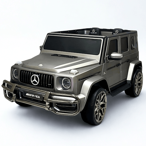 24V Exclusive Matte Grey Mercedes Benz G63 2-Seater 4x4 Kids' Ride-on SUV W/ EVA Wheels, Leather Seats, Light-up Logo, BT & RC par Kids Vip - Produits | Jourès