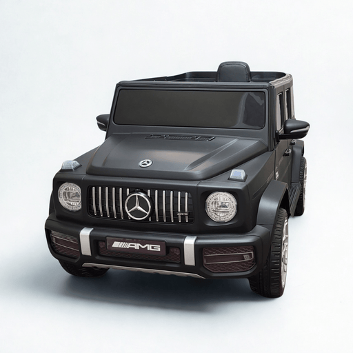 12V Luxury Matte Black Edition Mercedes Benz AMG G63 Ride-On SUV W/ Rubber Wheels, Leather Seat, Bluetooth & RC par Kids Vip - Produits | Jourès