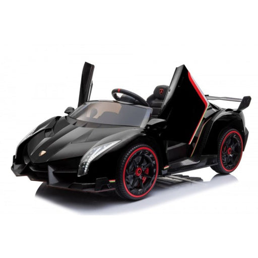 12V Black Lamborghini Veneno 4X4 Limited Edition Ride-on Car W/ EVA Rubber Wheels, Bluetooth & RC par Kids Vip - Produits | Jourès