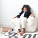 Sofa Beanbag for kids - Teddy cream white par Jollein - Press | Jourès