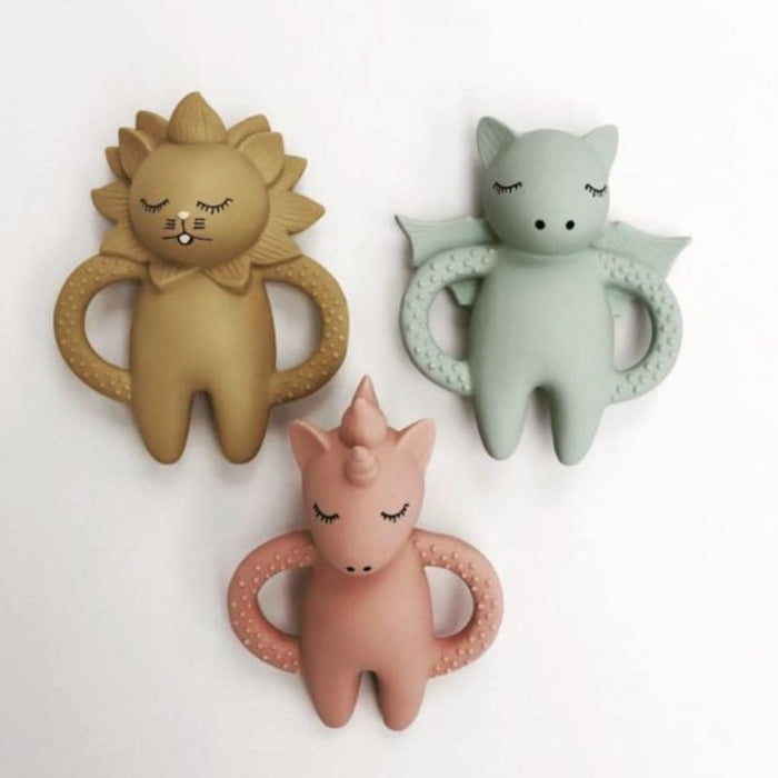 Rubber teeth soother - Unicorn par Konges Sløjd - Toys, Teething Toys & Books | Jourès