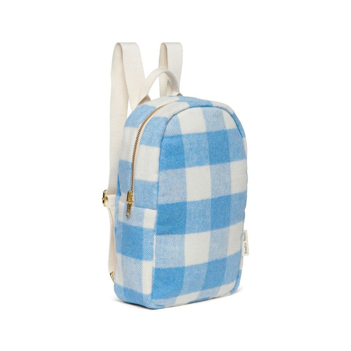 Mini Backpack - Blue Checked par Studio Noos - Backpacks & Mini Handbags | Jourès