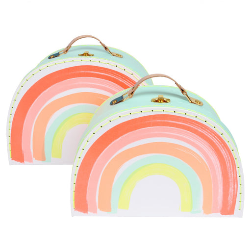 Set of Two Rainbow Suitcase par Meri Meri - Decoration | Jourès