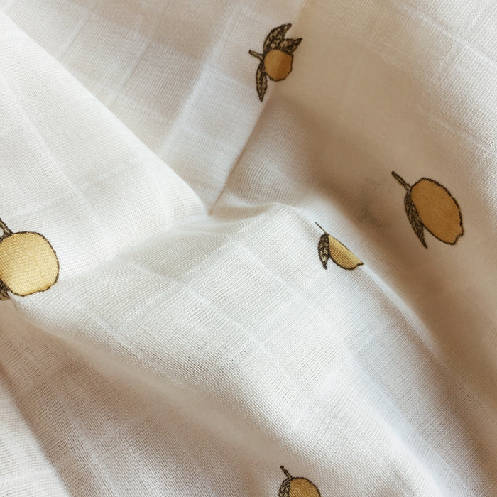 Couvertures d'emmaillotage en mousseline - Ens. de 3 - Citron par Konges Sløjd - L'heure du dodo | Jourès