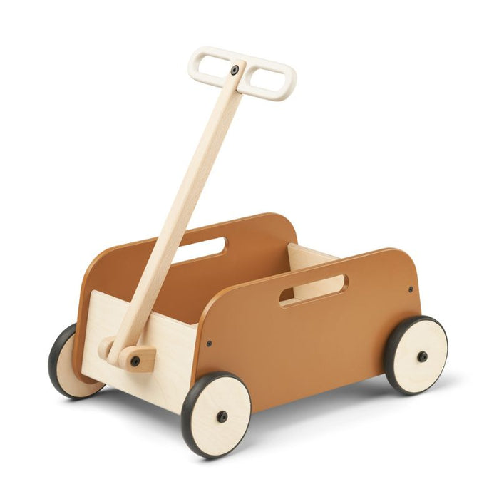 Chariot en bois Tyra - Caramel doré / Sandy mix par Liewood - Jeux éducatifs et loisirs | Jourès