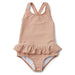 Amara Seersucker Swimsuit - 1 1/2Y to 3Y - Tuscany rose / Sandy par Liewood - Clothing | Jourès