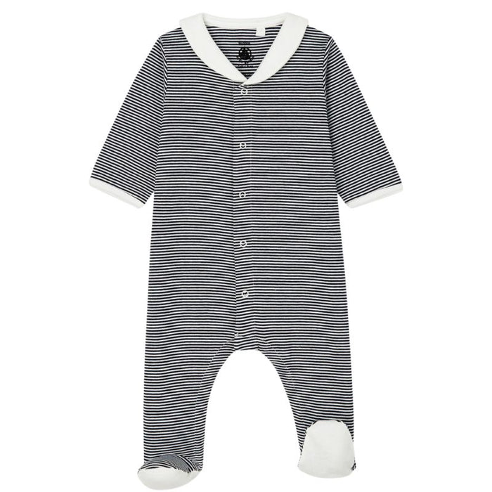Pyjama en coton biologique Dors-bien - 1m à 6m - Rayures par Petit Bateau - Petit Bateau | Jourès