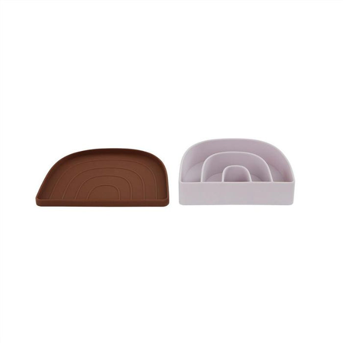 Rainbow Plate & Bowl - Caramel / Lavender par OYOY Living Design - Plates & Bowls | Jourès