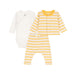 3-piece Cotton Set  - 1m to 18m - Daisy Stripes par Petit Bateau - Clothing | Jourès