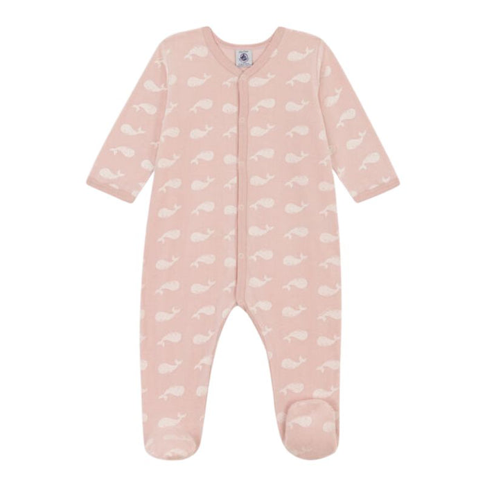 Pyjama en coton biologique Dors-bien - 1m à 6m - Saline / baleines par Petit Bateau - 50$ à 100$ | Jourès