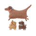 Darling - Mommy Dog Hunsi with Two Puppies par OYOY Living Design - Toys & Games | Jourès