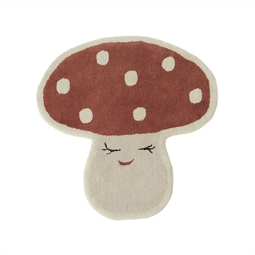 Malle Mushroom Rug - Red par OYOY Living Design - OYOY Mini | Jourès