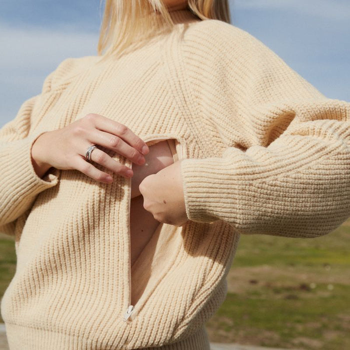 Pull Over - XS to XL - Breasfeeding sweater - Beige par Tajinebanane - Clothing | Jourès
