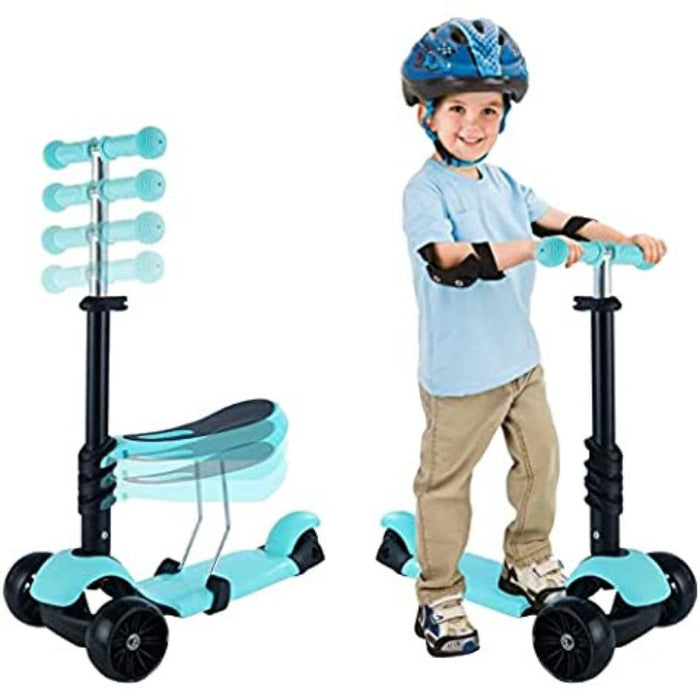 GO•UP 4 in 1 scooter with Lights - Pastel Blue par GLOBBER - The Sun Collection | Jourès