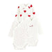 Long sleeves Cotton Bodysuits - 1m to 12m - Pack of 3 - Hearts par Petit Bateau - Sale | Jourès