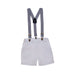Mini shorts en lin avec bretelles - 6m à 4T - Blanc par Patachou - Nouveautés  | Jourès