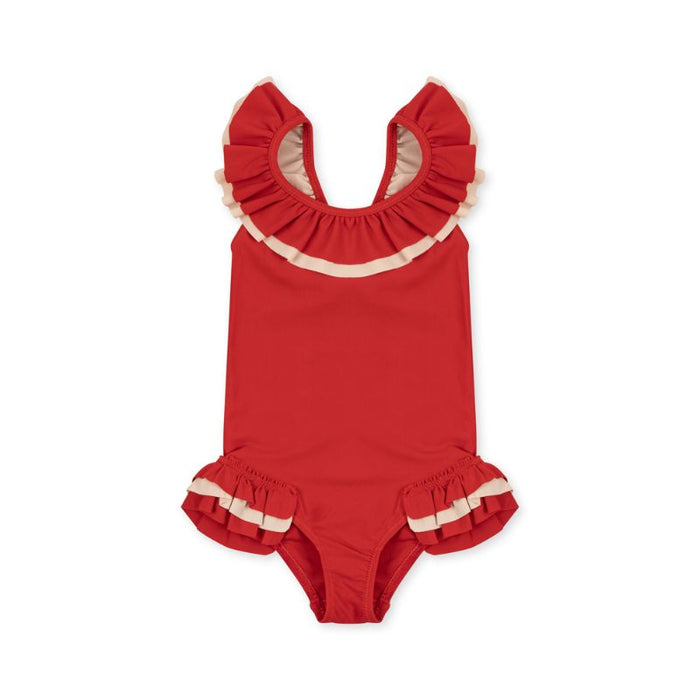 Cerise Swimsuit - 2Y to 4Y - Barbados Cherry par Konges Sløjd - Swimsuits & Sun Hats | Jourès