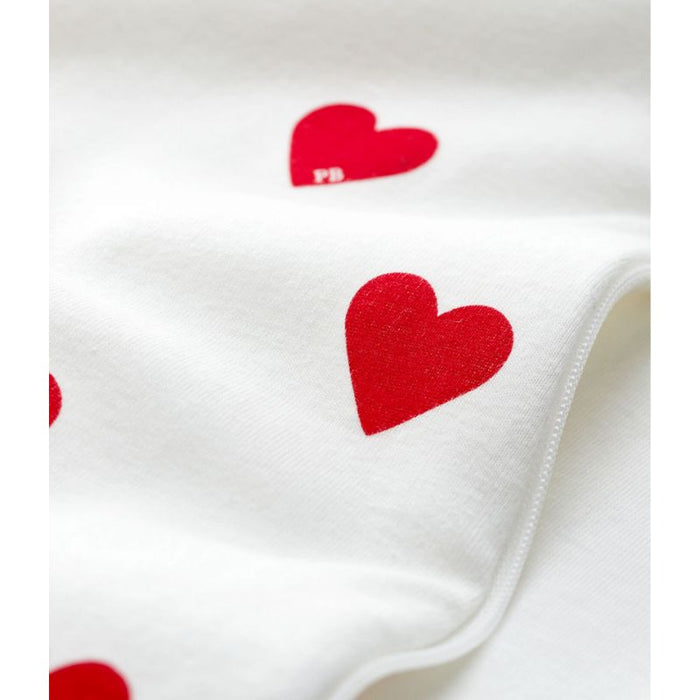 Organic Cotton Sleeping Bag for Baby - Newborn to 36m - Hearts par Petit Bateau - Pajamas, Baby Gowns & Sleeping Bags | Jourès