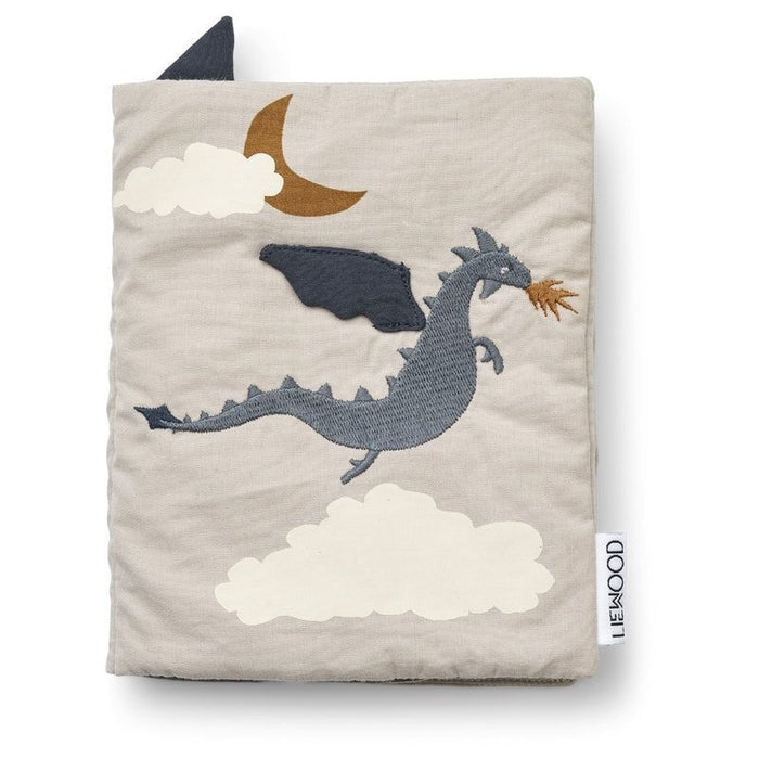 Drako Fabric Book - Little Dragon / Dark Sandy par Liewood - Baby Shower Gifts | Jourès