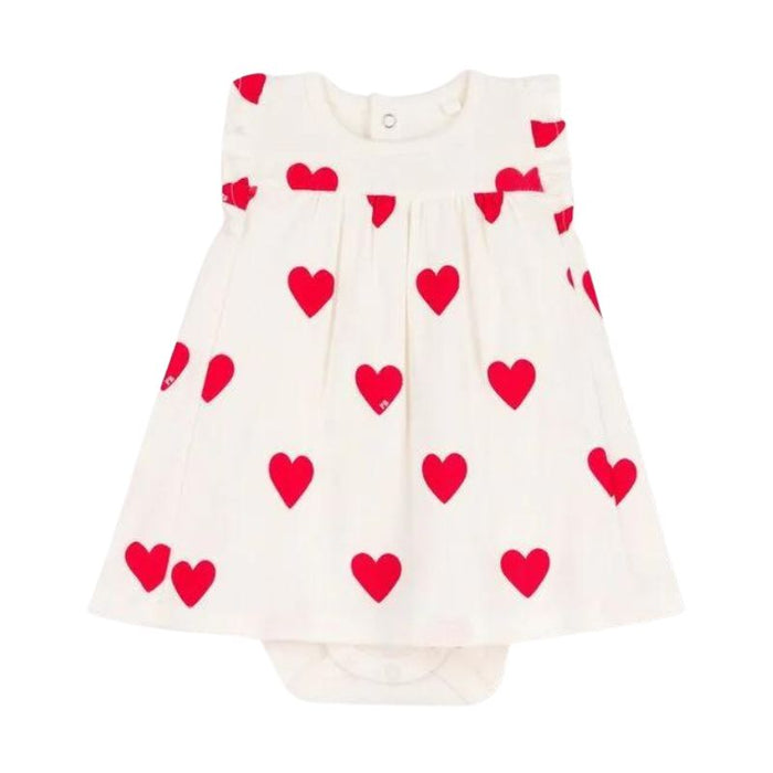 Dress and bloomer - 1m to 18m - Hearts par Petit Bateau - Love collection | Jourès