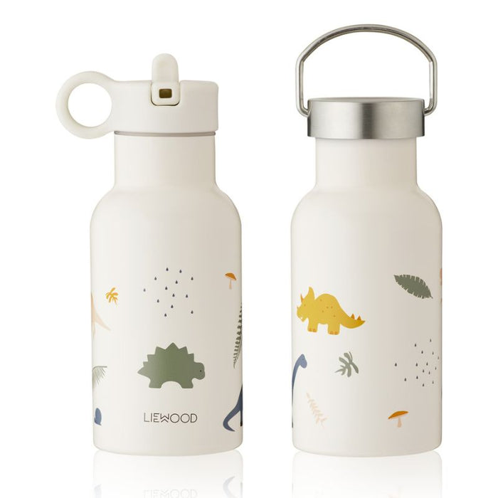 Kids Stainless Steel Thermos Anker Water Bottle - Dino mix par Liewood - ON THE GO | Jourès