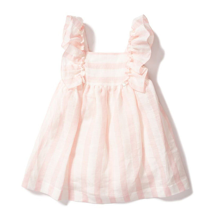 Robe soleil - 6m à 4T - Rayures rose pâle par Pureté du bébé - Vêtements | Jourès