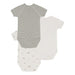 Short Sleeves Cotton Bodysuits - Pack of 3 - 1m to 12m - Hippo par Petit Bateau - The Safari Collection | Jourès