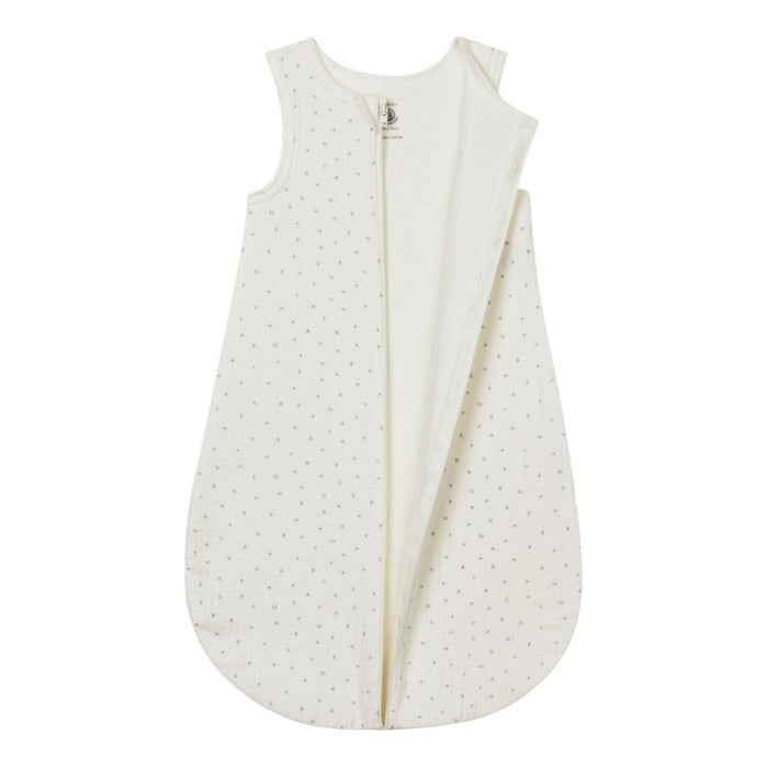Organic Cotton Sleeping Bag for Baby - Marshmallow/Grey par Petit Bateau - Gifts $100 and more | Jourès
