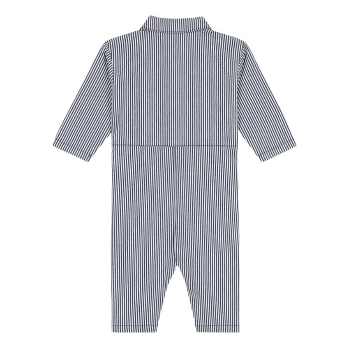 Long Sleeves One-Piece - 6m to 24m - Blue/Stripes par Petit Bateau - Bodysuits, Rompers & One-piece suits | Jourès