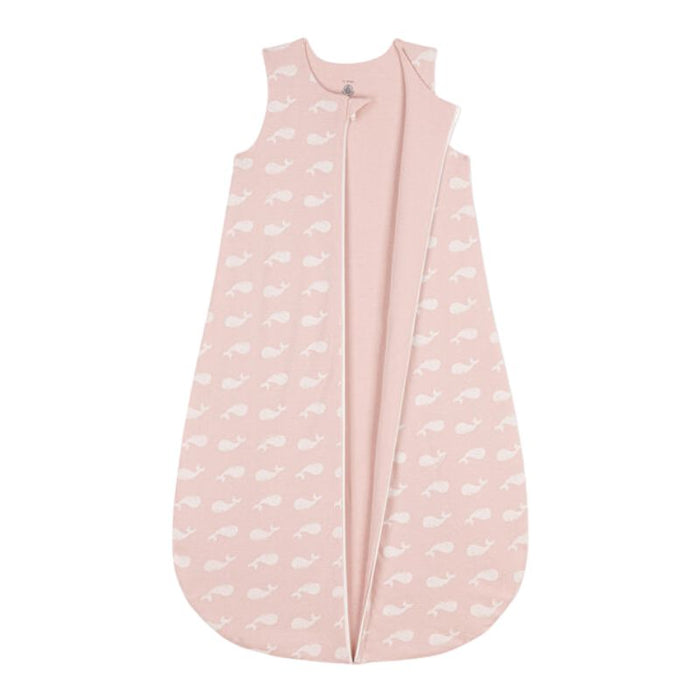 Organic Cotton Sleeping Bag for Baby - Newborn to 36m - Pink Whales par Petit Bateau - Sleep | Jourès