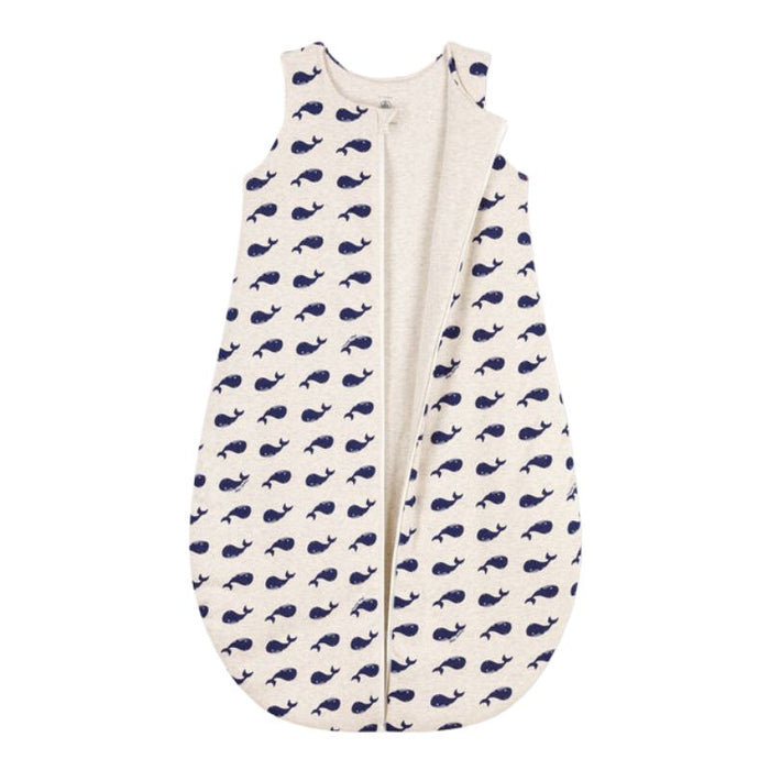 Organic Cotton Sleeping Bag for Baby - Newborn to 36 m - Whales par Petit Bateau - Gifts $100 and more | Jourès