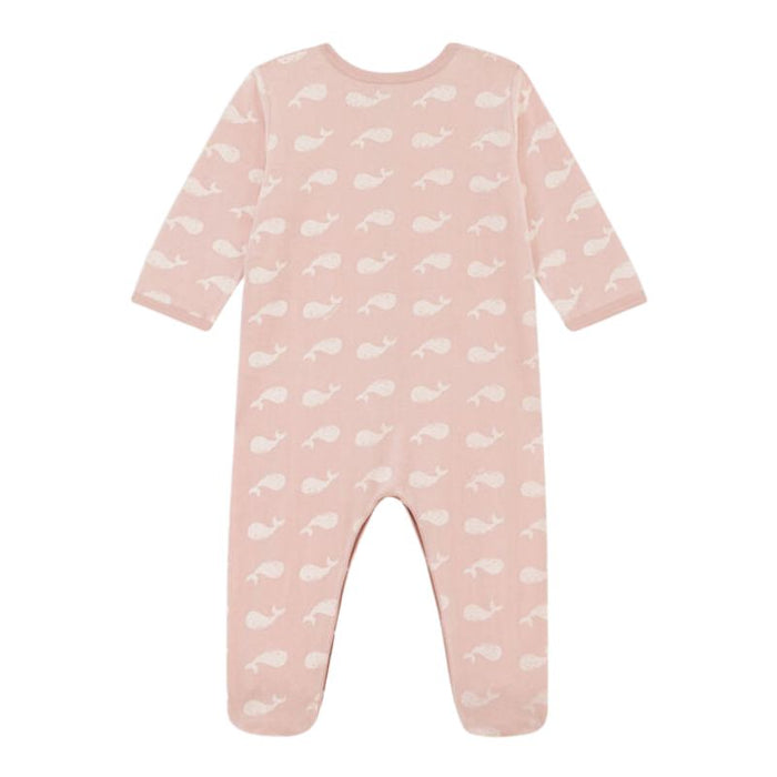 Organic Cotton Dors-Bien Pyjamas - 1m to 6m - Saline / Whale par Petit Bateau - Baby Shower Gifts | Jourès