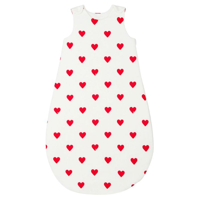Organic Cotton Sleeping Bag for Baby - Newborn to 36m - Hearts par Petit Bateau - The Love Collection | Jourès