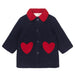 Calin heart coat - 18m to 4Y - Dark navy par Konges Sløjd - The Teddy Collection | Jourès