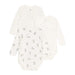 Long Sleeves Cotton Bodysuits - 1m to 12m - Pack of 3 - Bunny par Petit Bateau - Baby Shower Gifts | Jourès