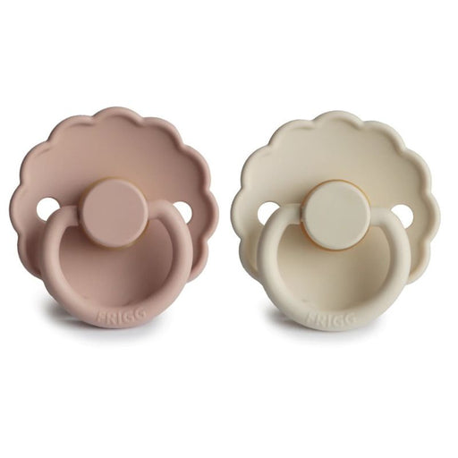 6-18 Months Daisy Silicone Pacifier - Pack of 2 - Blush / Cream par FRIGG - FRIGG | Jourès