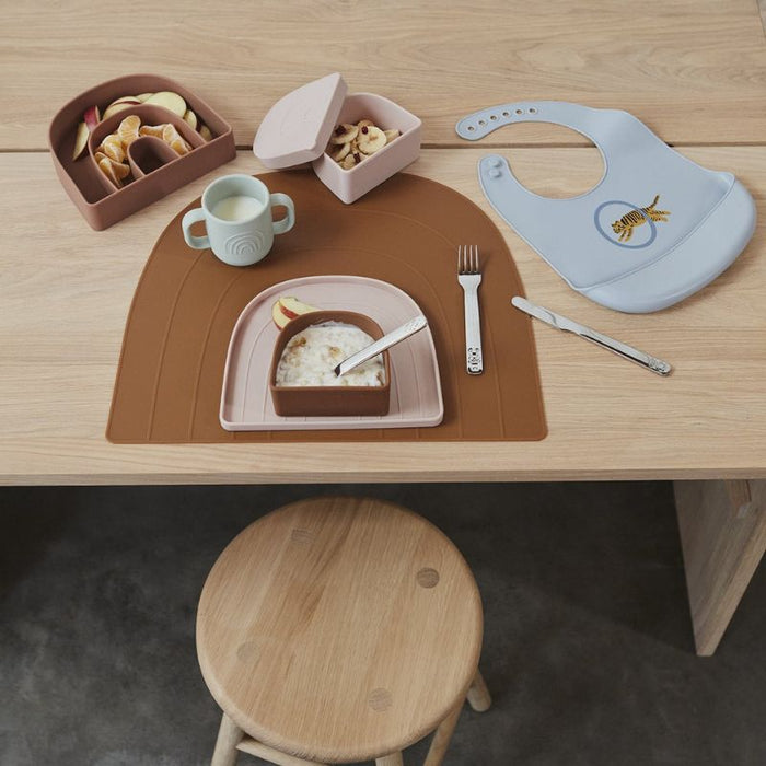 Rainbow Plate & Bowl - Choko / Vanilla par OYOY Living Design - Eating & Bibs | Jourès
