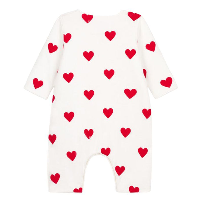 Long Sleeves Pyjama - 1m to 18m - Hearts par Petit Bateau - Love collection | Jourès