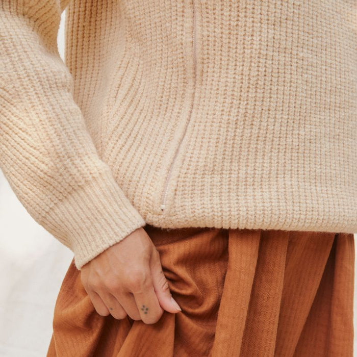 Chandail en laine d'allaitement - XS, L - Beige par Tajinebanane - Vêtements | Jourès